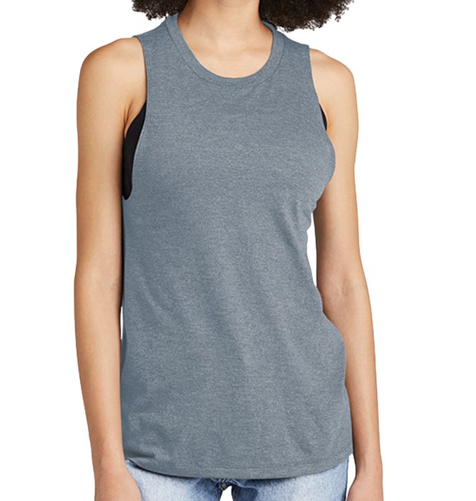  Women's Sketch Bigfoot C6 Aqua Triblend Racerback Tank