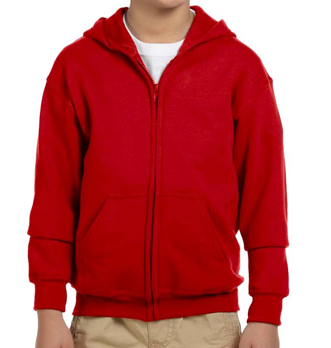 Gildan Youth Heavy Blend Full-Zip Hooded Sweatshirt