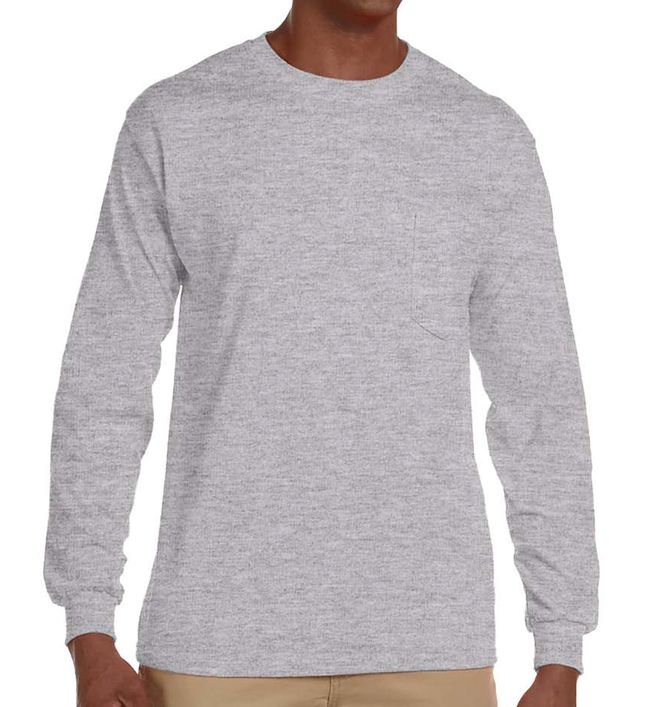 Gildan Ultra Cotton Long Sleeve Pocket Shirt