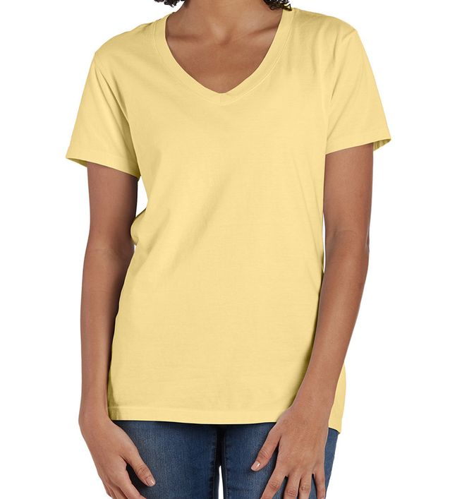 Hanes ComfortWash Garment-Dyed Women's V-Neck T-Shirt