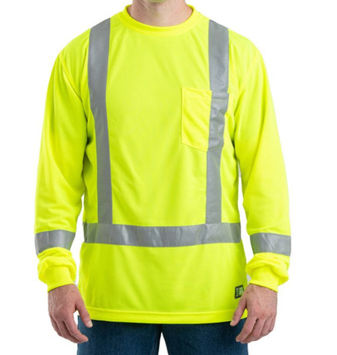 Berne Hi-Vis Class 3 Long Sleeve Pocket T-Shirt