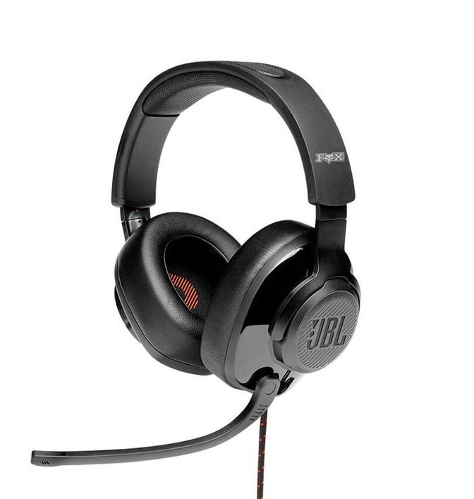 JBL Quantum 200 Wired Over-Ear Gaming Headset with Flip-Up Mic