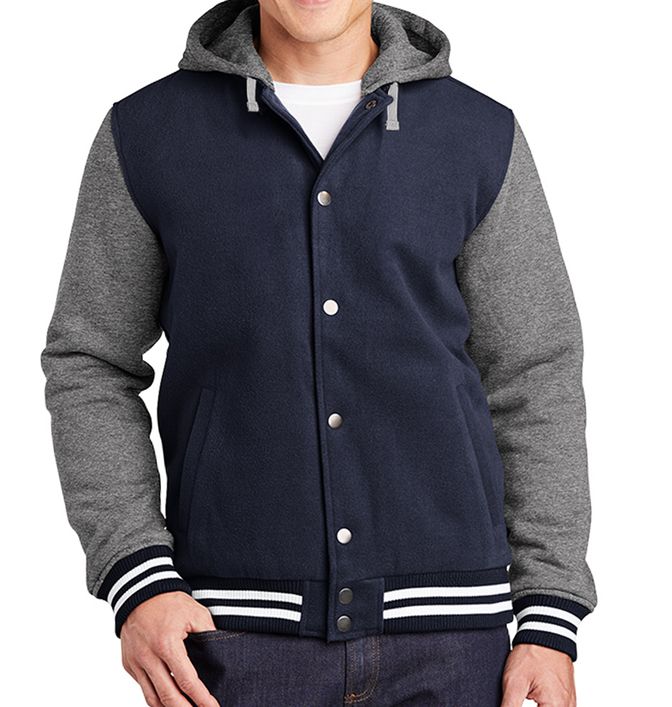 Custom Just Hoods By AWDis Heavyweight Letterman Jacket | Design