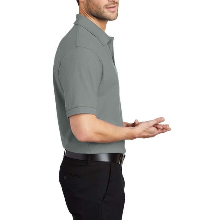 Silk polo shirt