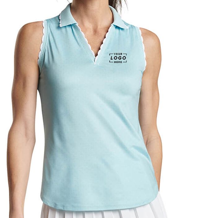 Peter Millar Women's Geo Print Opal Sleeveless Stretch Jersey Polo