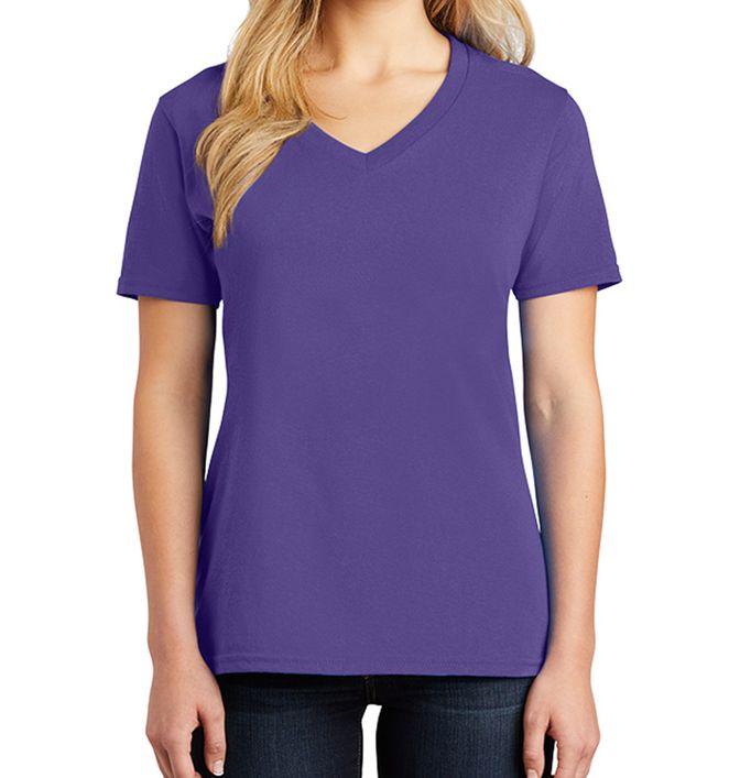 Port & Company Ladies Core Cotton V-Neck Tee