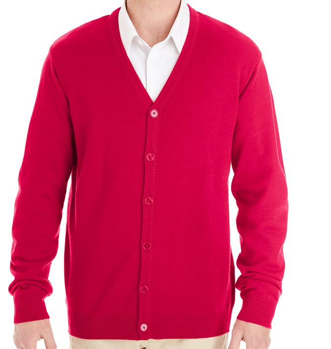 Harriton Men's Pilbloc V-Neck Button Cardigan Sweater