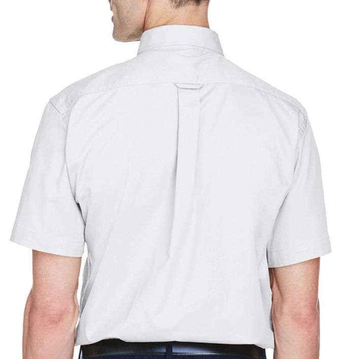 Eddie Bauer Mens XL Shirt Top Cotton White Fish Fishing Button S/S Collar  8991