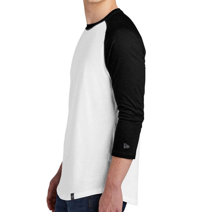 New Era NEA104 Logo Embroidered Baseball Raglan T-Shirt - For  Men
