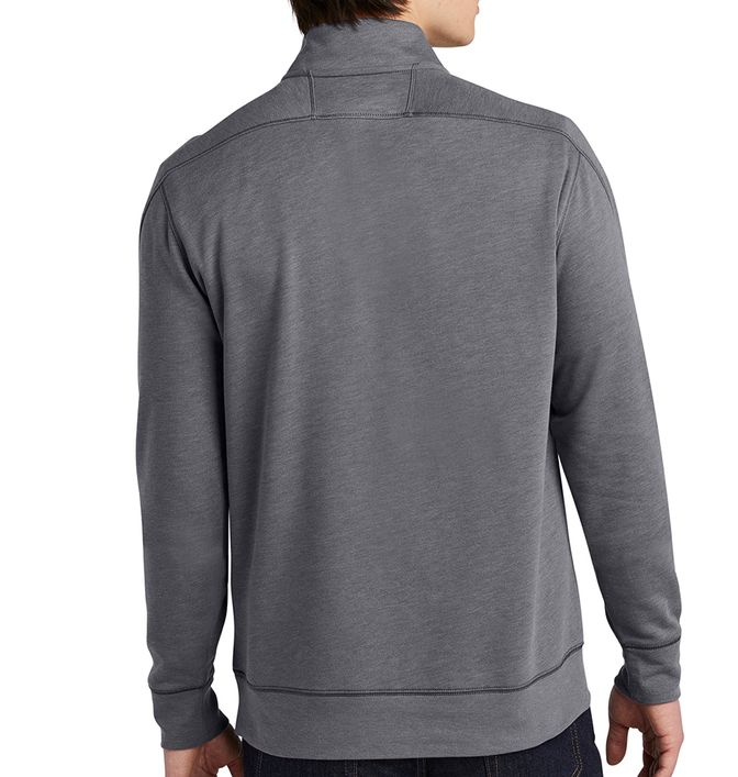New Era Tri-Blend Fleece Quarter-Zip Pullover - bk