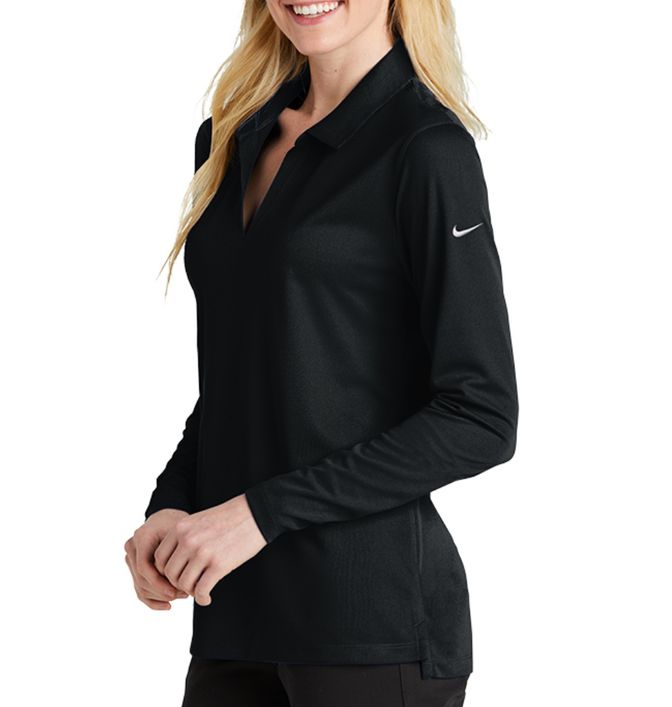 SparkShop Women's Nike Dri-Fit Micro Pique 2.0 Long Sleeve Polo