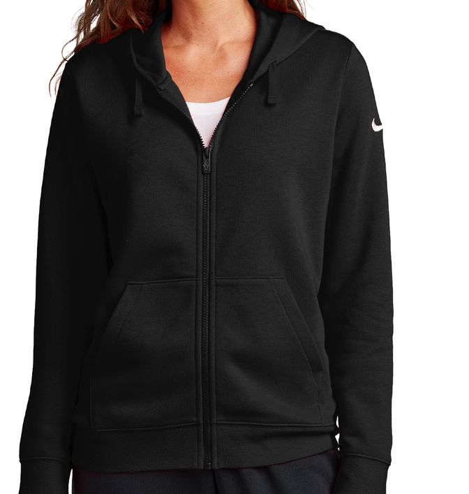 Nike Women's Club Fleece Sleeve Swoosh Full-Zip Hoodie