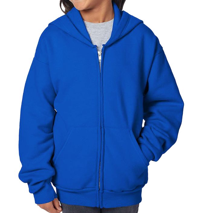 Hanes Youth EcoSmart Full-Zip Hooded Sweatshirt