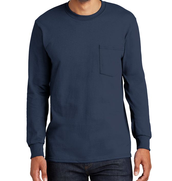 Port & Company Tall Long Sleeve Essential Pocket Tee
