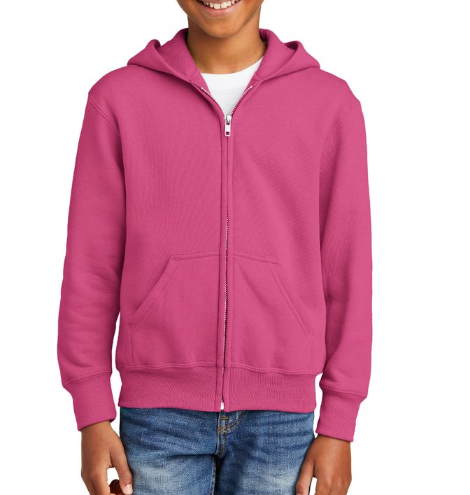 Port & Company Youth Core Fleece Zip Up Hoodie