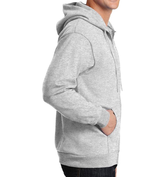 Custom Port & Company Tall Essential Fleece Zip-Up Hoodie | Design