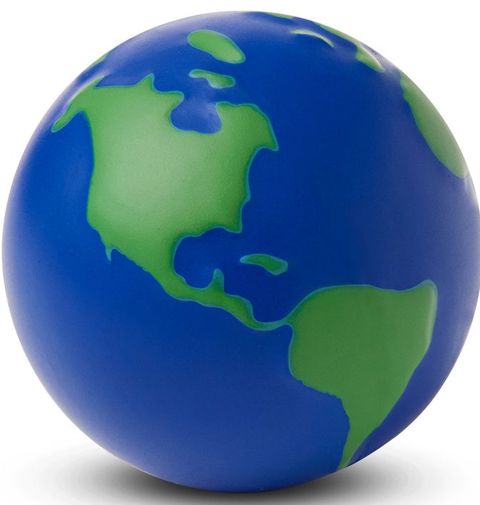 Custom Globe Earth Shape Stress Ball