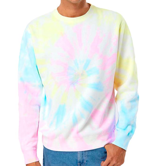 Independent Trading Co. Midweight Tie-Dyed Crewneck Sweatshirt