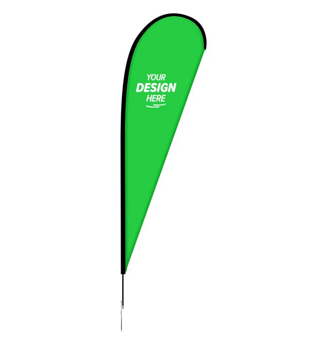 10' Single Reverse Portable Teardrop Banner with Hardware Set