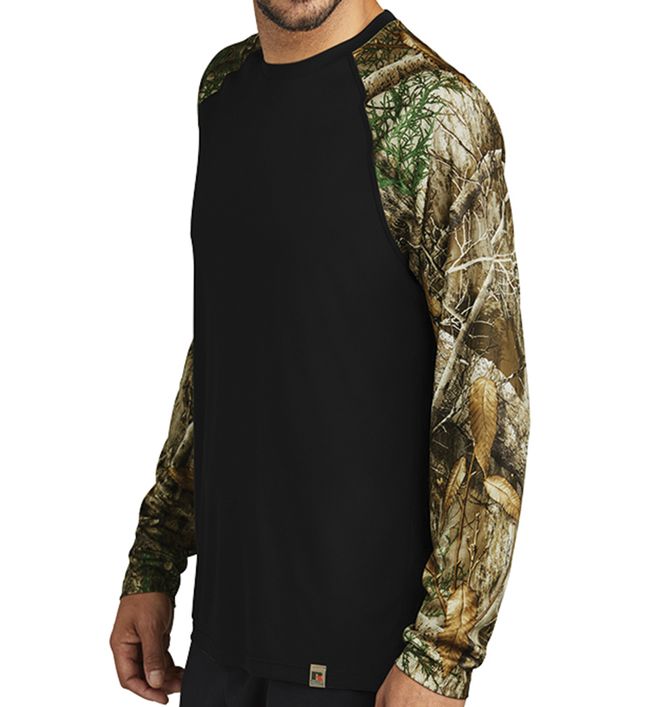 Russell Outdoors Realtree Long Sleeve Explorer 100% Cotton T-Shirt with  Pocket, Product