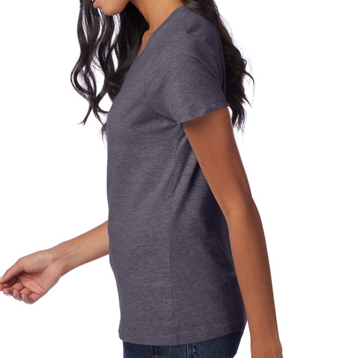 Hanes Women's Perfect-t V-neck T-shirt, Ring-spun Cotton Short Sleeve Tee  for Women