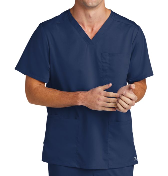 WonderWink Men's Premiere Flex V-Neck Scrub Top