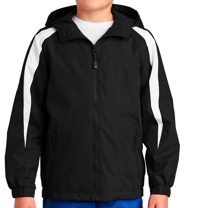 Sport-Tek Kids Fleece-Lined Colorblock Jacket
