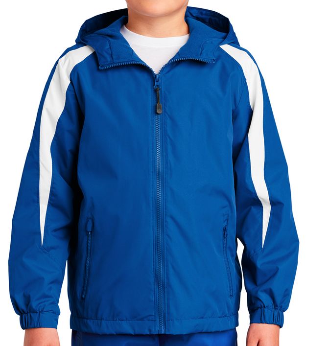 Sport-Tek Kids Fleece-Lined Colorblock Jacket